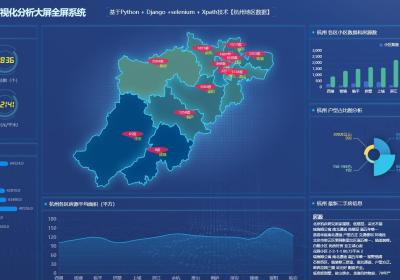 Python杭州二手房源爬虫数据可视化分析大屏全屏系统设计与实现和开题报告