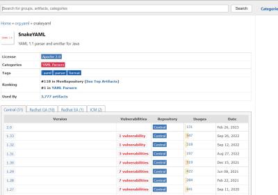 pom.xml中解决Provides transitive vulnerable dependency maven:org.yaml:snakeyaml:1.33警告