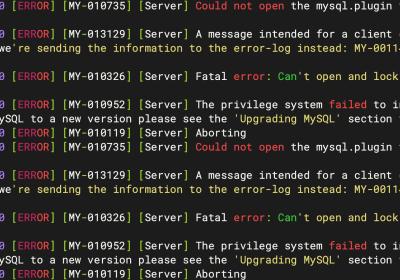 MySQL初始化之后启动报错(mysqld: Table ‘mysql.plugin‘ doesn‘t exist）