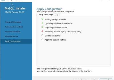 mysql安装时第四步initializing database出错时的解决方法