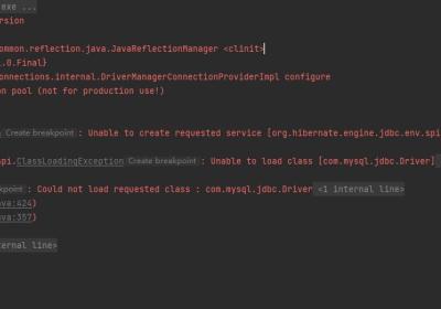 Caused by: java.lang.ClassNotFoundException: Could not load requested class : com.mysql.jdbc.Driver