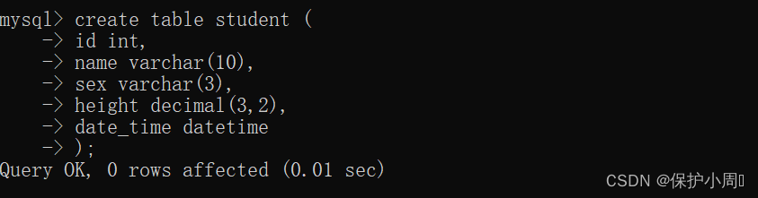 [MySQL]基本数据类型及表的基本操作,第3张