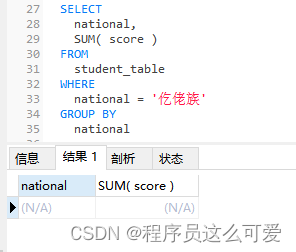 Mysql——SUM()函数,第7张