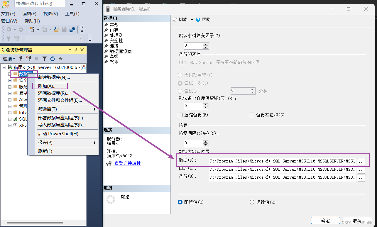 完美解决Window11附加表时: Microsoft SQL Server Management Studio-附加数据库时出错。有关详细信息,请单击“消息”列中,第1张 完美解决Window11附加表时: Microsoft SQL Server Management Studio-附加数据库时出错。有关详细信息,请单击“消息”列中,第1张