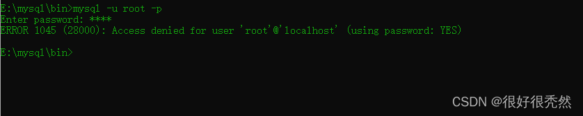 Mysql 1045 Access denied for user ‘root‘@‘localhost‘ (using password: YESNO)个人解决方法 分享一下,第2张 Mysql 1045 Access denied for user ‘root‘@‘localhost‘ (using password: YESNO)个人解决方法 分享一下,在这里插入图片描述,第2张