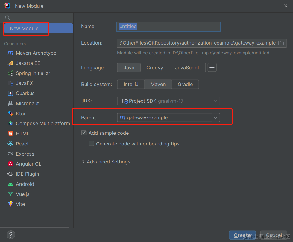 Spring Authorization Server入门 (十六) Spring Cloud Gateway对接认证服务,创建gateway-client-example模块,第4张