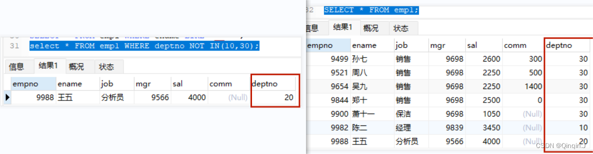 MySQL学习总结（查询所有字段、查询指定字段、查询去重数据、条件查询）,第19张