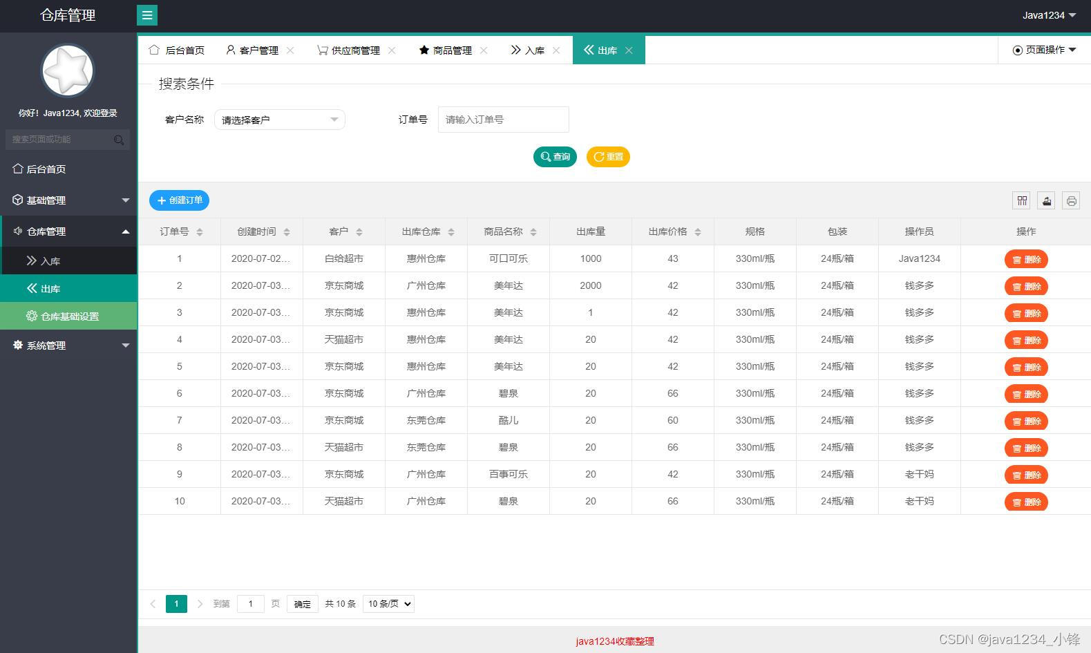 免费分享一套基于springboot的进销存(仓库)管理系统，挺漂亮的,第8张