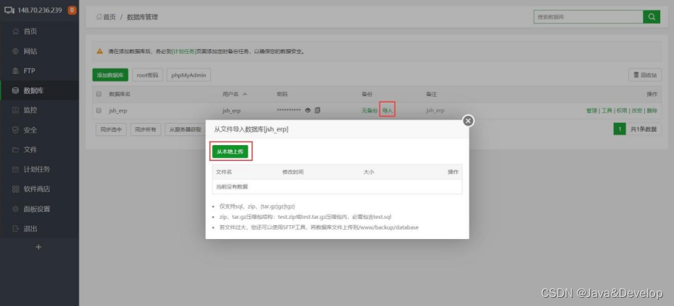 如何快速搭建自己的阿里云服务器（宝塔）并且部署springboot+vue项目（全网最全）,在这里插入图片描述,第40张