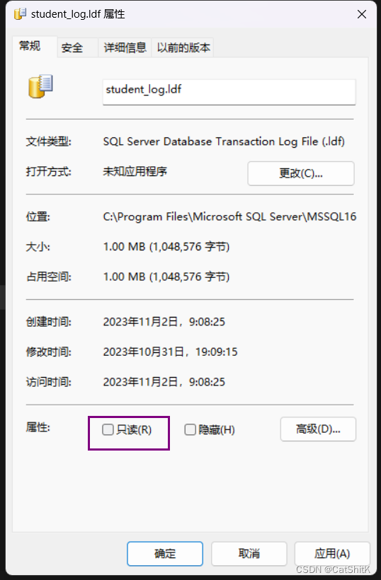 完美解决Window11附加表时: Microsoft SQL Server Management Studio-附加数据库时出错。有关详细信息,请单击“消息”列中,第10张 完美解决Window11附加表时: Microsoft SQL Server Management Studio-附加数据库时出错。有关详细信息,请单击“消息”列中,第10张