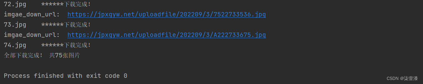 Python应用开发——爬取网页图片,运行结束,第4张