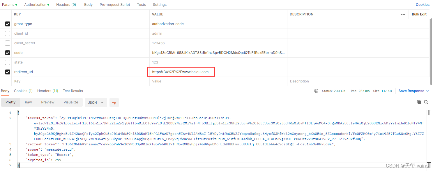 Spring Authorization Server入门 (二) Spring Boot整合Spring Authorization Server,将参数放至url params时的示例图,第9张