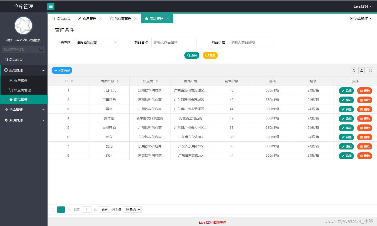 免费分享一套基于springboot的进销存(仓库)管理系统，挺漂亮的,第6张
