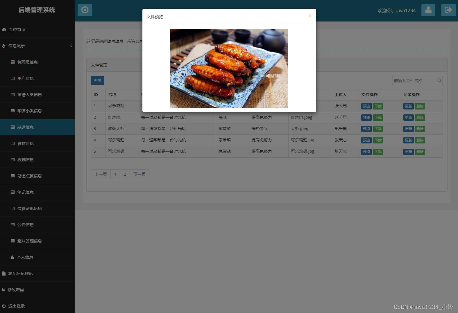 免费分享一套基于springboot的餐饮美食分享平台系统，挺漂亮的,第4张