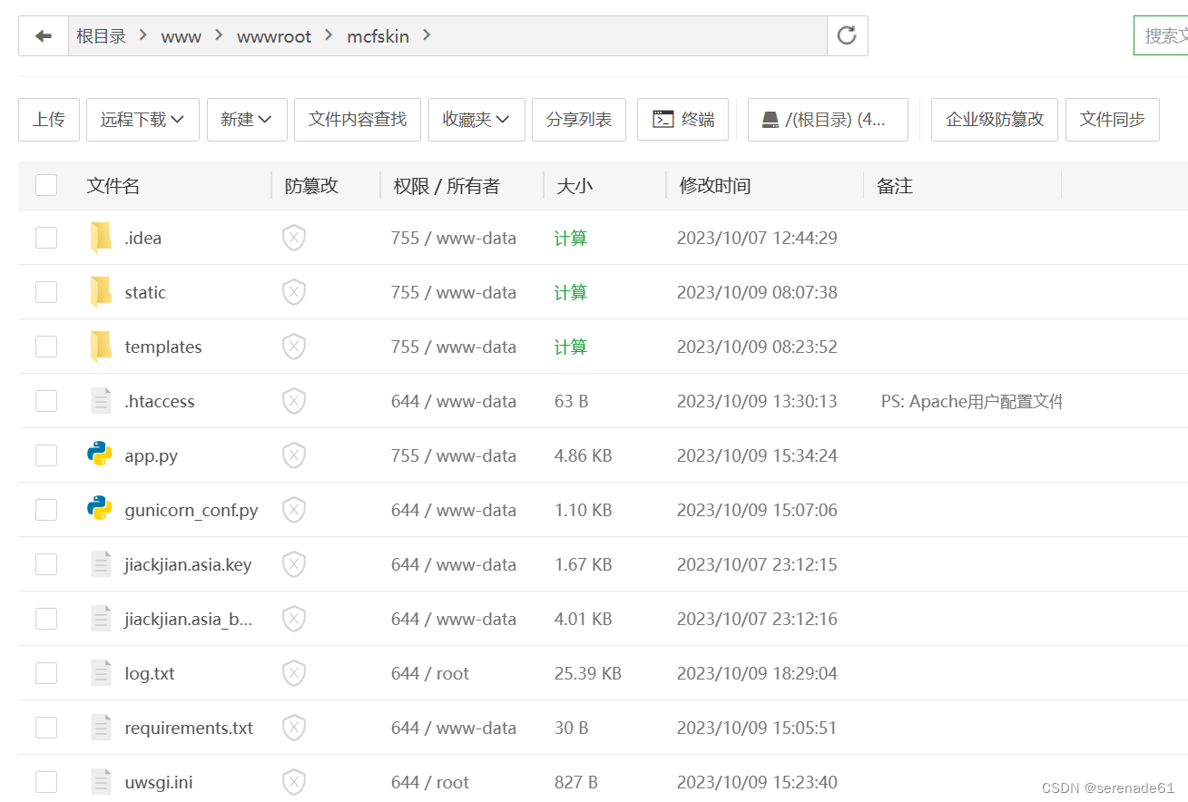 如何把本地flask项目（框架）上传到服务器（Linux），并后台持续运行（包括requirements文件生成，python项目与域名绑定，保姆级教程）,第9张