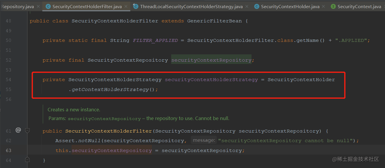 Spring Authorization Server入门 (十二) 实现授权码模式使用前后端分离的登录页面,securityContextHolderStrategy的定义,第8张