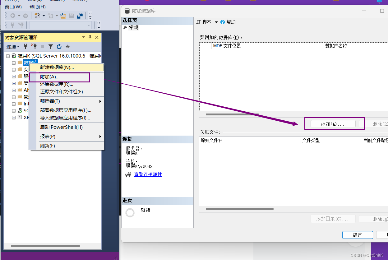 完美解决Window11附加表时: Microsoft SQL Server Management Studio-附加数据库时出错。有关详细信息,请单击“消息”列中,第3张 完美解决Window11附加表时: Microsoft SQL Server Management Studio-附加数据库时出错。有关详细信息,请单击“消息”列中,第3张