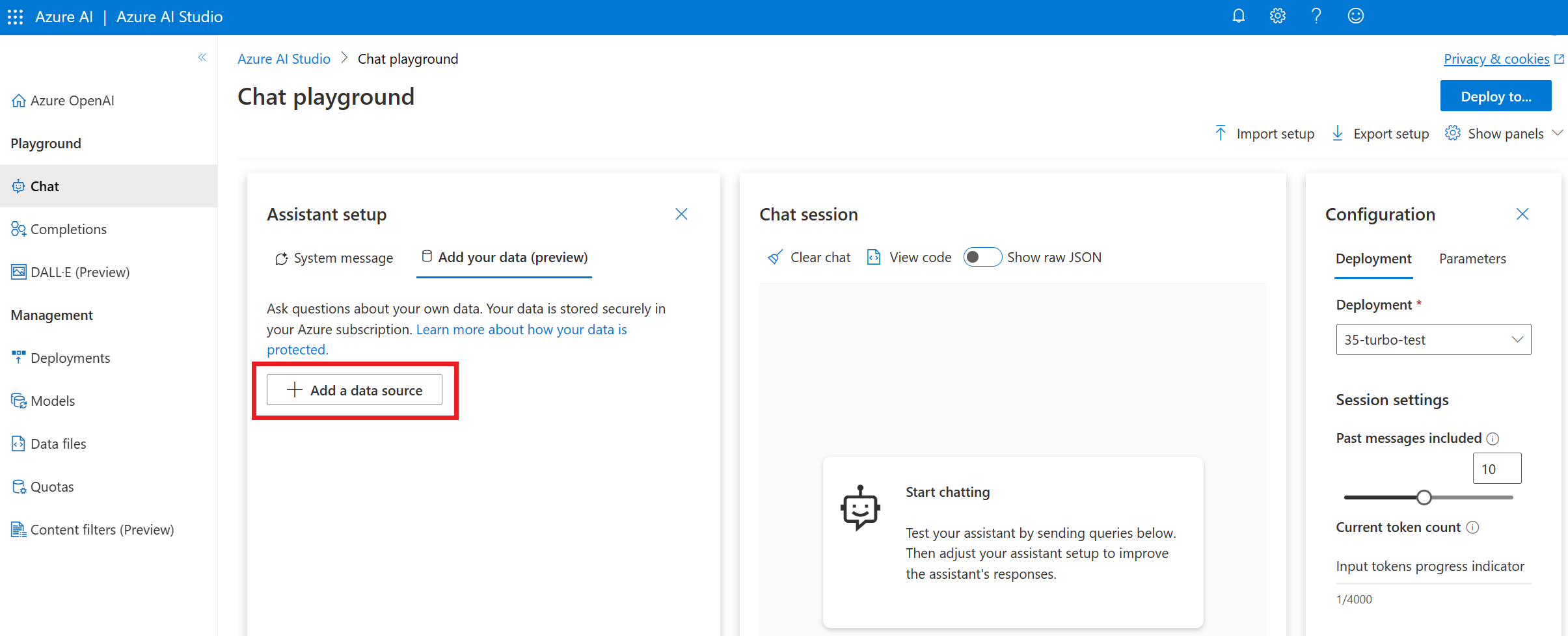 Azure Machine Learning - 使用自己的数据与 Azure OpenAI 模型对话,file,第4张