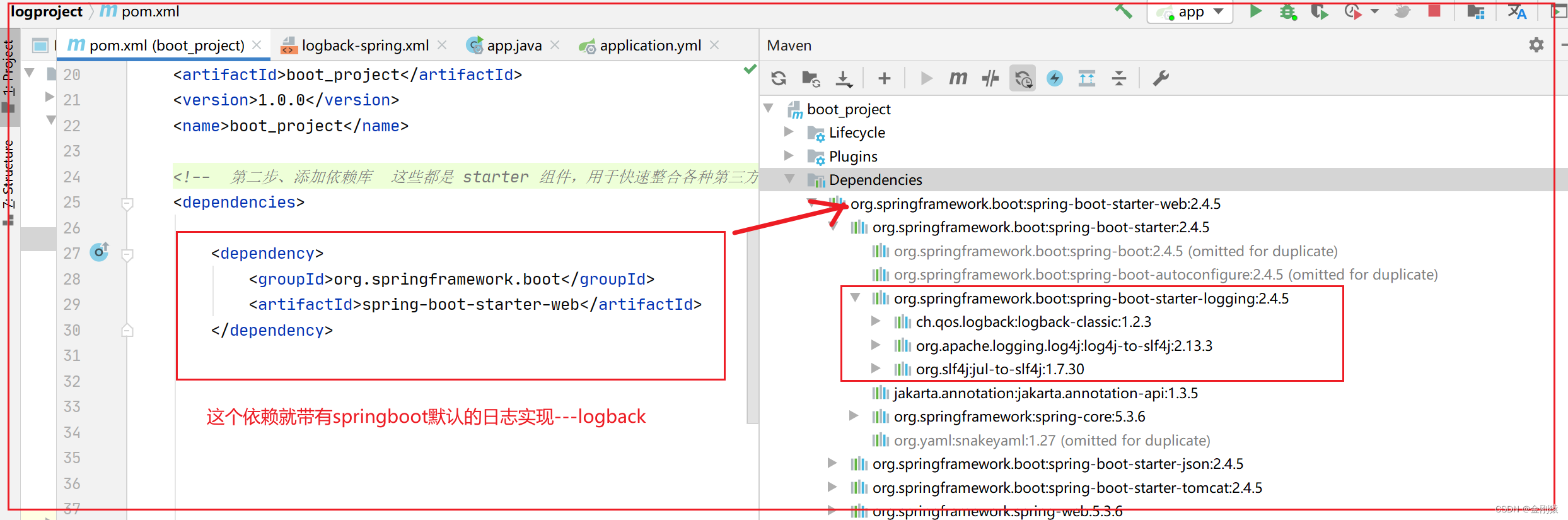 23、springboot日志使用入门-- SLF4J+Logback 实现（springboot默认的日志实现），日志打印到控制台及日志输出到指定文件,在这里插入图片描述,第1张