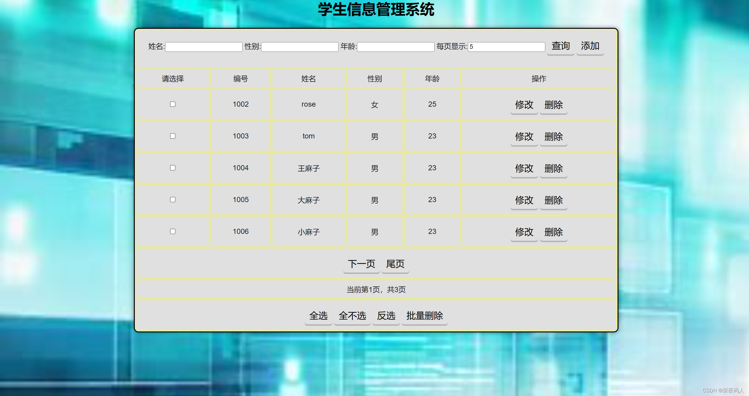 基于SSM架构实现学生信息管理系统,第3张