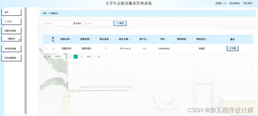 基于Spring Boot的学生志愿者管理系统的设计与实现,第30张
