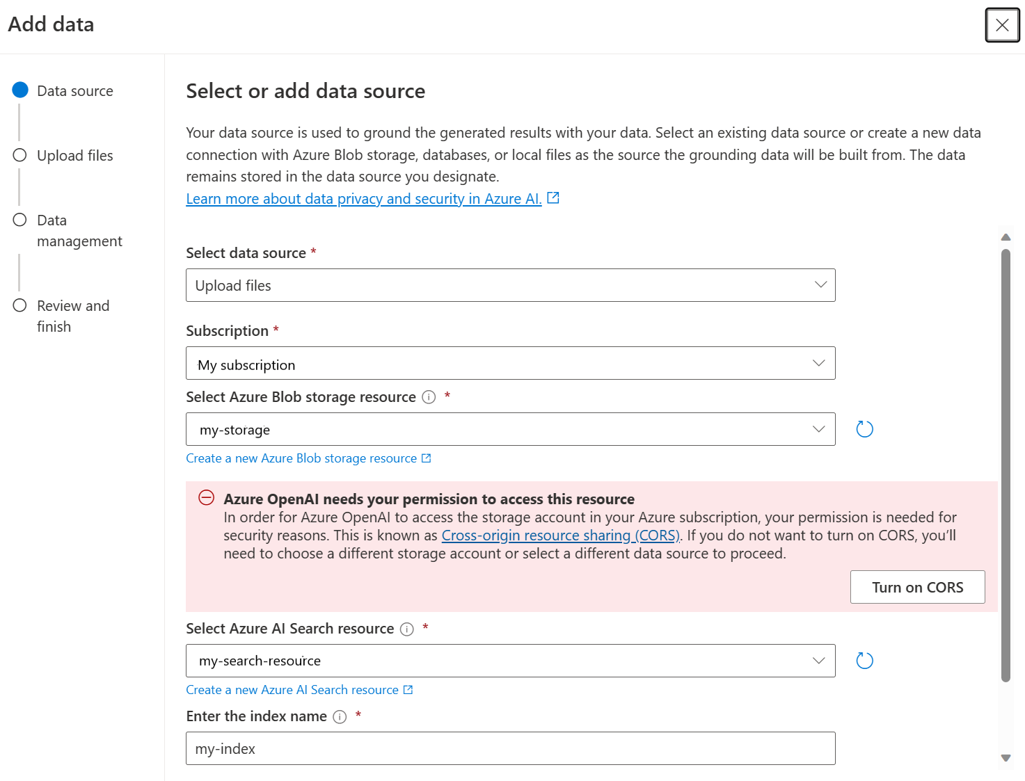 Azure Machine Learning - 使用自己的数据与 Azure OpenAI 模型对话,file,第5张