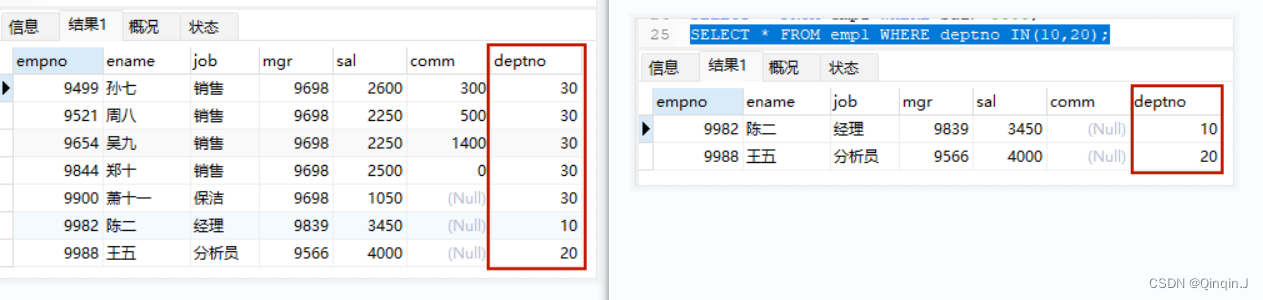 MySQL学习总结（查询所有字段、查询指定字段、查询去重数据、条件查询）,第12张
