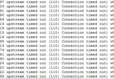 NGINX [upstream timed out (110: Connection timed out) while reading response header from upstream]错误
